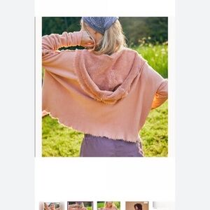 FP Movement by Free People Frayed Edge Sweatshirt - Mauve